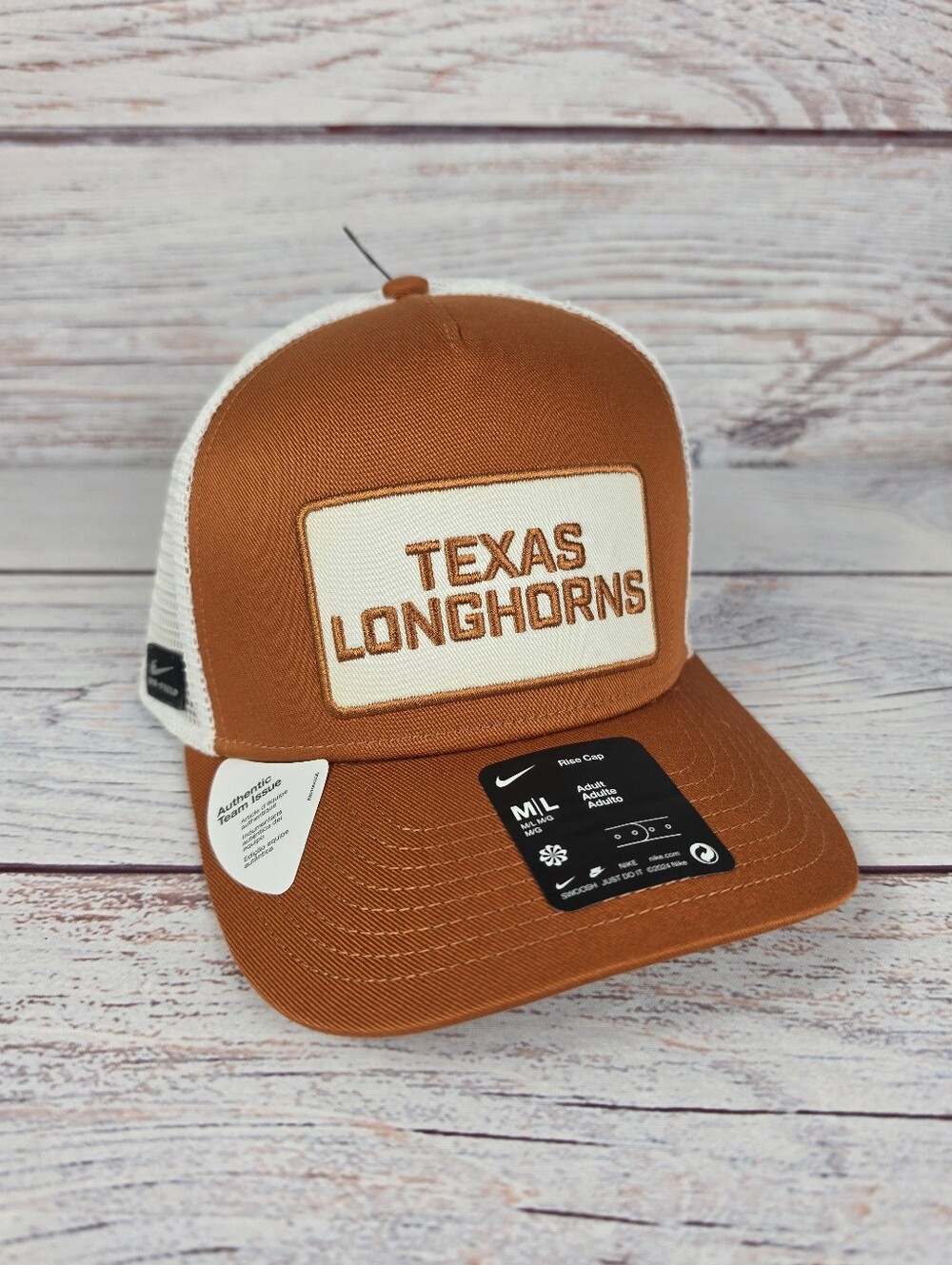 NEW Nike University Of Texas Longhorns Trucker Mesh Adjustable Hat M/L On Field